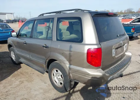 2003 Honda Pilot Lx из США, поврежденный, VIN 2HKYF18123H544074